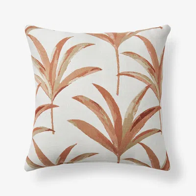 The Company Store Indoor/outdoor Toss Pillow In Orange/coral