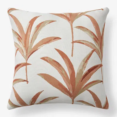 The Company Store Indoor/outdoor Toss Pillow In Orange/coral