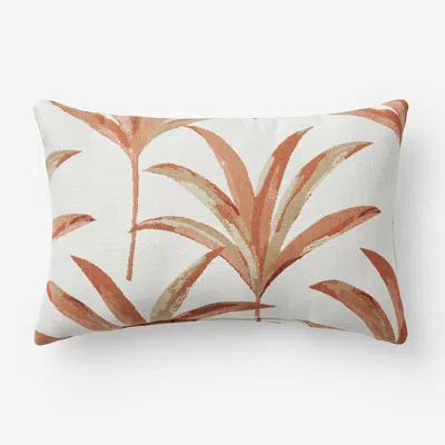 The Company Store Indoor/outdoor Toss Pillow In Orange/coral