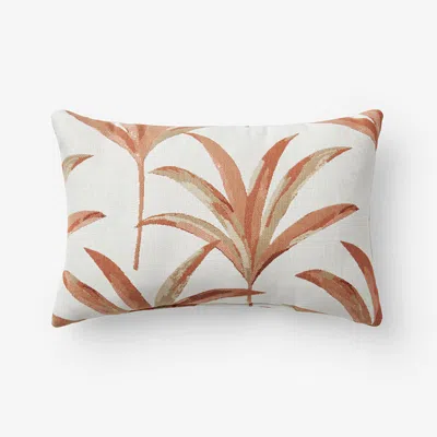 The Company Store Indoor/outdoor Toss Pillow In Orange/coral