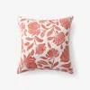 The Company Store Indoor/outdoor Toss Pillow In Orange/coral