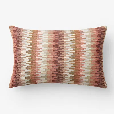 The Company Store Indoor/outdoor Toss Pillow In Orange/coral/red