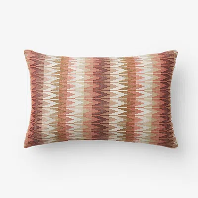 The Company Store Indoor/outdoor Toss Pillow In Orange/coral/red
