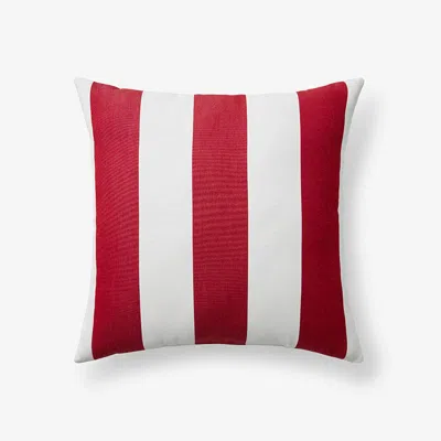 The Company Store Indoor/outdoor Toss Pillow In Red/white