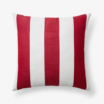The Company Store Indoor/outdoor Toss Pillow In Red/white
