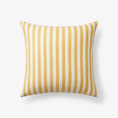 The Company Store Indoor/outdoor Toss Pillow In White/yellow
