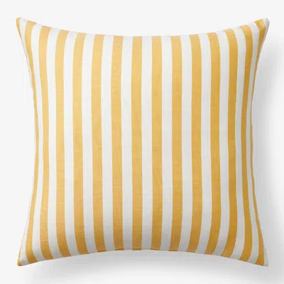 The Company Store Indoor/outdoor Toss Pillow In White/yellow