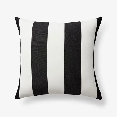 The Company Store Indoor/outdoor Toss Pillow In Black/white