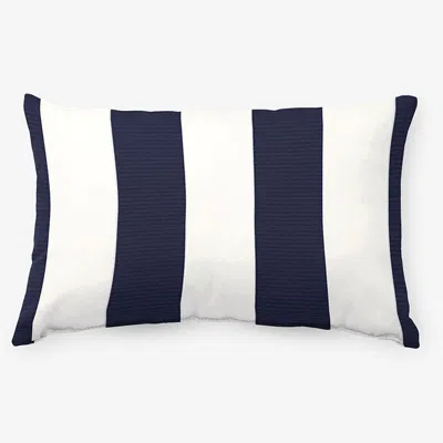 The Company Store Indoor/outdoor Toss Pillow In Blue/navy