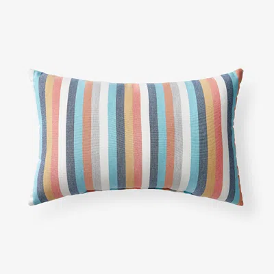 The Company Store Indoor/outdoor Toss Pillow In Blue/orange/coral
