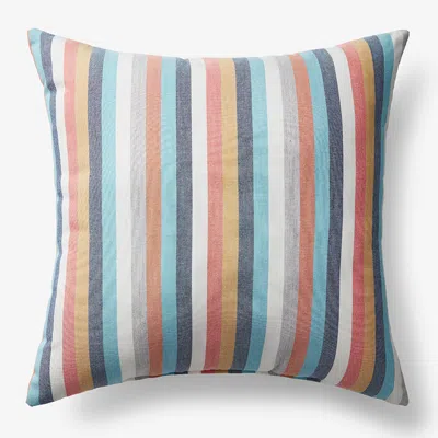 The Company Store Indoor/outdoor Toss Pillow In Blue/orange/coral