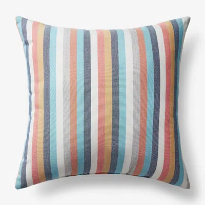 The Company Store Indoor/outdoor Toss Pillow In Blue/orange/coral