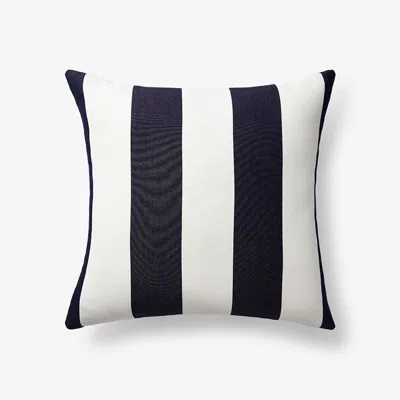 The Company Store Indoor/outdoor Toss Pillow In Blue/white