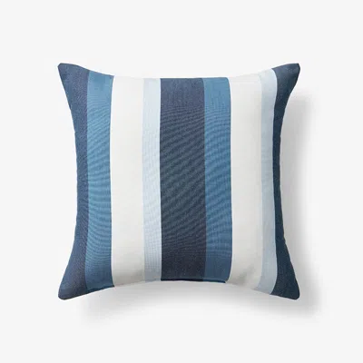 The Company Store Indoor/outdoor Toss Pillow In Blue/white