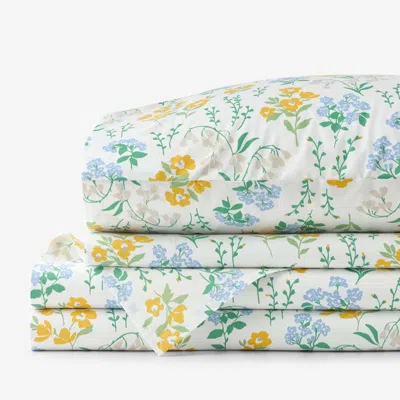 The Company Store Isadora Classic Cool Cotton Percale Bed Sheet Set In Multi