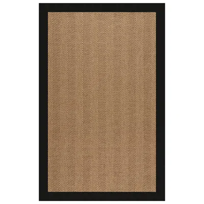 The Company Store Islamorada Herringbone Sunbrella Bordered Indoor/outdoor Rug In Black