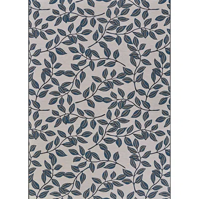 The Company Store Ivy Flat Woven Outdoor Rug In Slate Blue