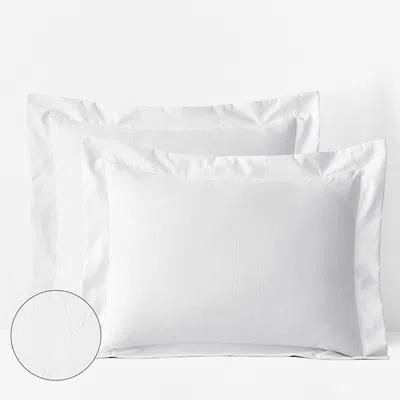 The Company Store Jacquard Floral Luxe Smooth Supima® Cotton Wrinkle-free Sateen Sham In White
