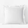 The Company Store Jacquard Floral Luxe Smooth Supima® Cotton Wrinkle-free Sateen Sham In White