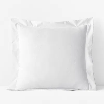 The Company Store Jacquard Floral Luxe Smooth Supima® Cotton Wrinkle-free Sateen Sham In White