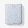 The Company Store Jacquard Leaf Yarn-dyed Premium Smooth Supima® Cotton Wrinkle-free Sateen Fitted Bed Sheet In Blue Shadow