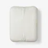 The Company Store Jacquard Leaf Yarn-dyed Premium Smooth Supima® Cotton Wrinkle-free Sateen Fitted Bed Sheet In Ivory