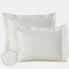 The Company Store Jacquard Leaf Yarn-dyed Premium Smooth Supima® Cotton Wrinkle-free Sateen Sham In Ivory