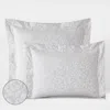 The Company Store Jacquard Leaf Yarn-dyed Premium Smooth Supima® Cotton Wrinkle-free Sateen Sham In Light Gray