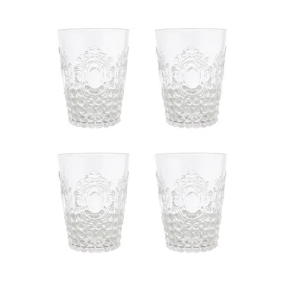 The Company Store Jewel Tumblers, Set Of 4 In White