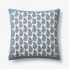 The Company Store Jiya Reversible Decorative Square Pillow Cover In Blue