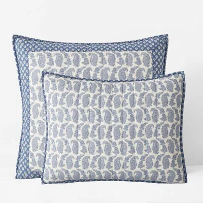 The Company Store Jiya Reversible Quilted Sham In Blue
