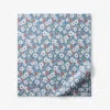 The Company Store Julienne Classic Cool Cotton Percale Flat Bed Sheet In Blue