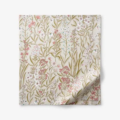 The Company Store Julienne Classic Cool Cotton Percale Flat Bed Sheet In Multi