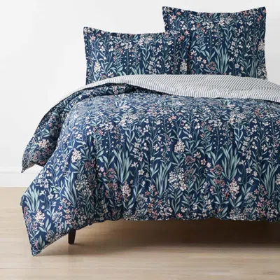The Company Store Julienne Classic Cool Cotton Percale Reversible Comforter In Multi