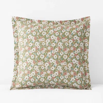 The Company Store Julienne Classic Cool Cotton Percale Sham In Green