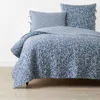 The Company Store Julienne Leaf Reversible Quilt In Blue