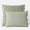 The Company Store Julienne Leaf Reversible Quilted Sham In Green