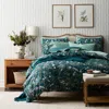 The Company Store Juniper Forest Classic Smooth Sateen Duvet Cover In Blue/green/teal