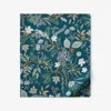The Company Store Juniper Forest Classic Smooth Sateen Flat Bed Sheet In Blue/green/teal