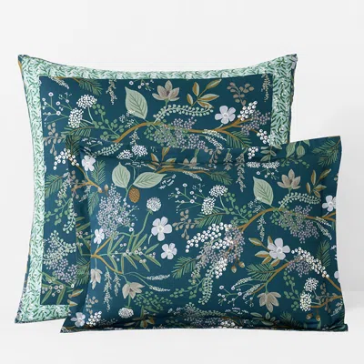 The Company Store Juniper Forest Classic Smooth Sateen Sham In Blue/green/teal