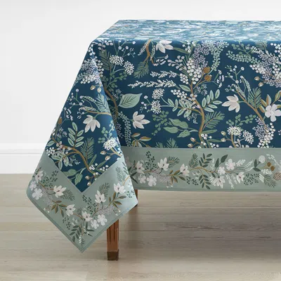 The Company Store Juniper Forest Tablecloth In Blue/green/teal