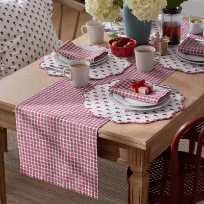 The Company Store Katherine Plaid Yarn-dyed Table Runner In Multi