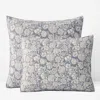 The Company Store Kyla Floral Quilted Sham In Blue