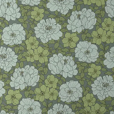 The Company Store Large Blooms Wallpaper In Green