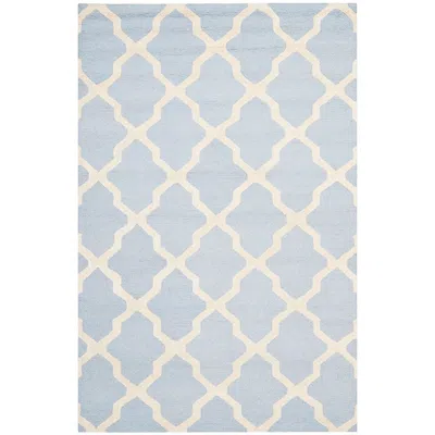 The Company Store Lattice Hand Tufted Wool Rug In Blue