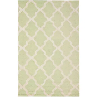 The Company Store Lattice Hand Tufted Wool Rug In Green