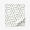 The Company Store Laurel Classic Smooth Sateen Flat Bed Sheet In Green/ivory