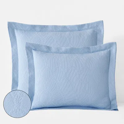 The Company Store Laurel Matelasse Sham In Blue