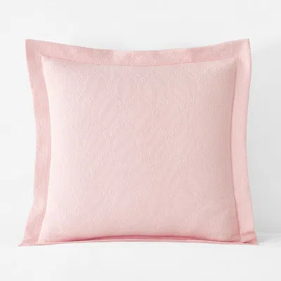 The Company Store Laurel Matelasse Sham In Pink