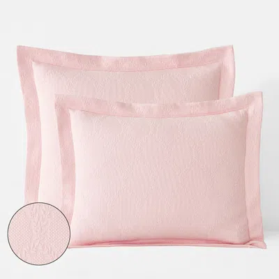 The Company Store Laurel Matelasse Sham In Soft Pink